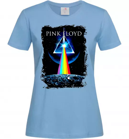 Женская футболка Minimal Pink Floyd Голубой фото