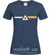 Жіноча футболка Minimal Pink Floyd Темно-синій фото