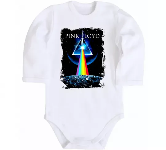 Детский боди Minimal Pink Floyd Белый фото