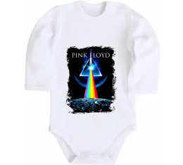 Детский боди Minimal Pink Floyd Белый фото