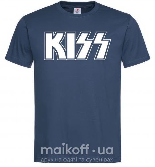 Мужская футболка Kiss logo Темно-синий фото