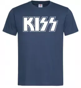 Мужская футболка Kiss logo Темно-синий фото