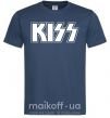 Мужская футболка Kiss logo Темно-синий фото