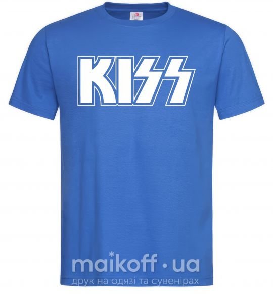 Мужская футболка Kiss logo Ярко-синий фото