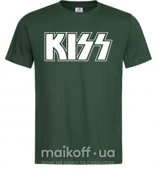 Мужская футболка Kiss logo Темно-зеленый фото