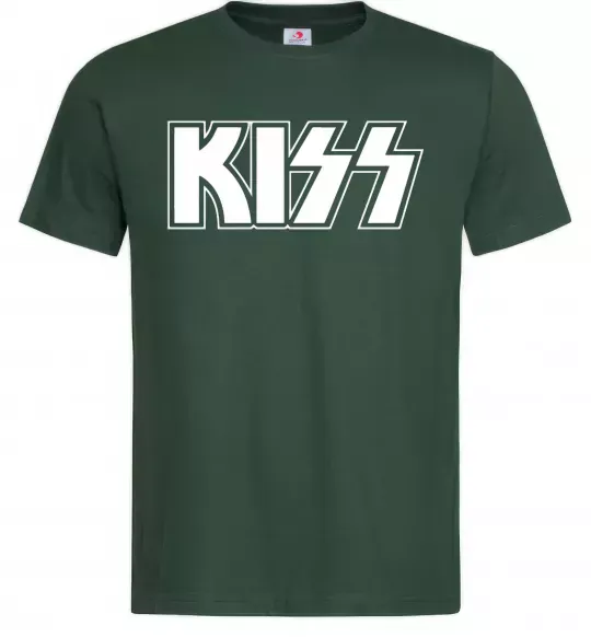 Мужская футболка Kiss logo Темно-зеленый фото