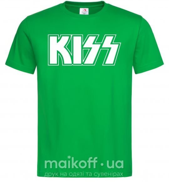 Мужская футболка Kiss logo Зеленый фото