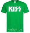 Мужская футболка Kiss logo Зеленый фото