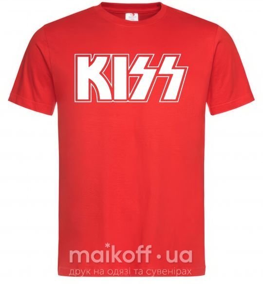 Мужская футболка Kiss logo Красный фото
