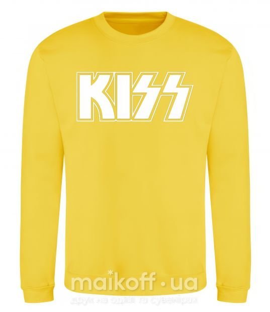 Свитшот Kiss logo Солнечно желтый фото