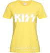 Женская футболка Kiss logo Лимонный фото