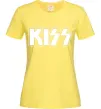 Женская футболка Kiss logo Лимонный фото