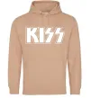 Чоловіча толстовка (худі) Kiss logo Пісочний Чоловіча толстовка (худі) Kiss logo Пісочний фото