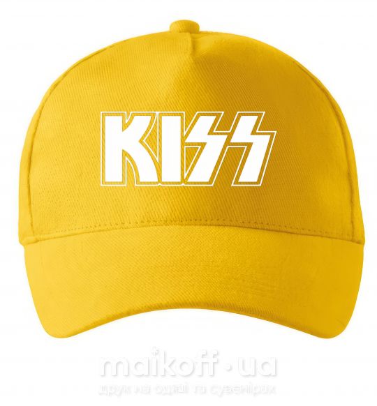 Кепка Kiss logo Сонячно жовтий фото