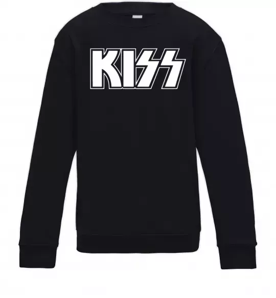 Дитячий світшот Kiss logo Чорний фото