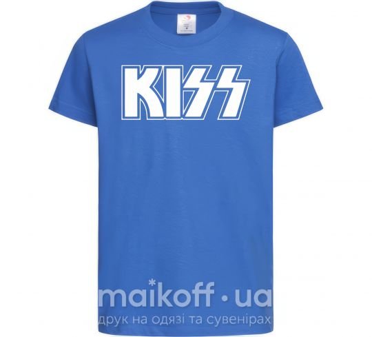 Дитяча футболка Kiss logo Яскраво-синій фото