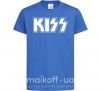 Детская футболка Kiss logo Ярко-синий фото