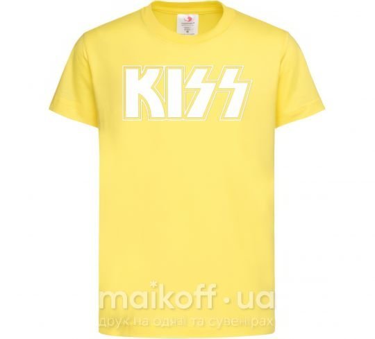 Дитяча футболка Kiss logo Лимонний фото