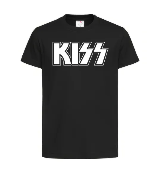 Детская футболка Kiss logo Черный фото