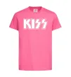 Детская футболка Kiss logo Ярко-розовый фото