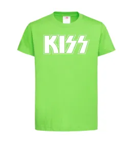 Детская футболка Kiss logo Лаймовый фото