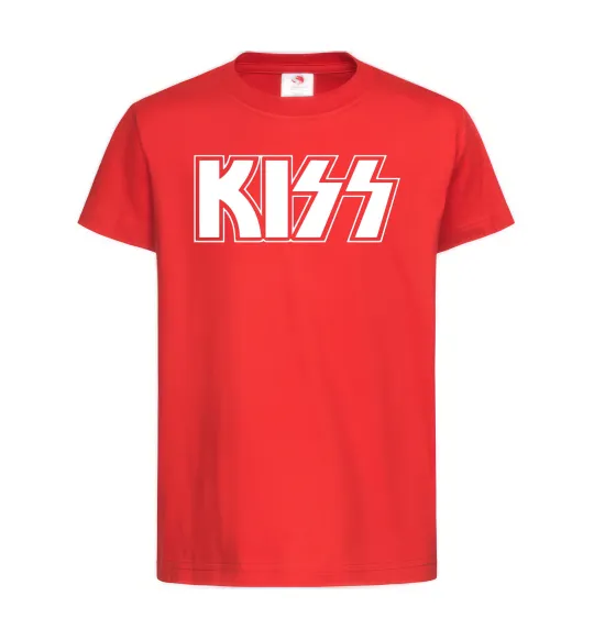 Детская футболка Kiss logo Красный фото