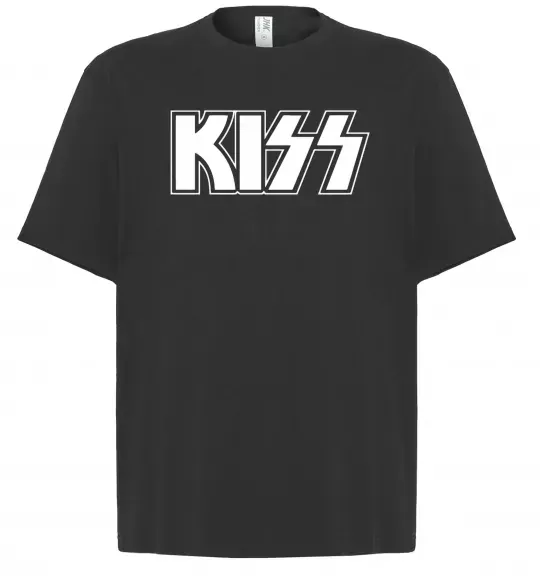 Футболка Оверсайз Kiss logo Чорний фото