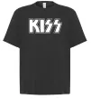 Футболка Оверсайз Kiss logo Чорний фото