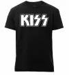 Чоловіча преміум футболка Kiss logo Чорний фото