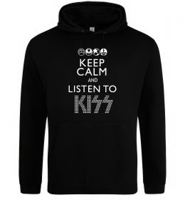 Чоловіча толстовка (худі) Keep calm and listen to Kiss