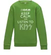 Детский Свитшот Keep calm and listen to Kiss Лаймовый Детский Свитшот Keep calm and listen to Kiss Лаймовый фото
