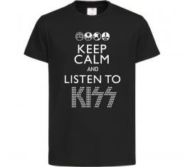 Дитяча футболка Keep calm and listen to Kiss Дитяча футболка Keep calm and listen to Kiss