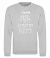 Світшот Keep calm and listen to Kiss Сірий меланж Світшот Keep calm and listen to Kiss Сірий меланж фото