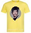 Чоловіча футболка Рианна портрет Лимонний фото