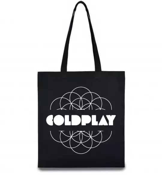 Эко-сумка Coldplay white logo Черный фото