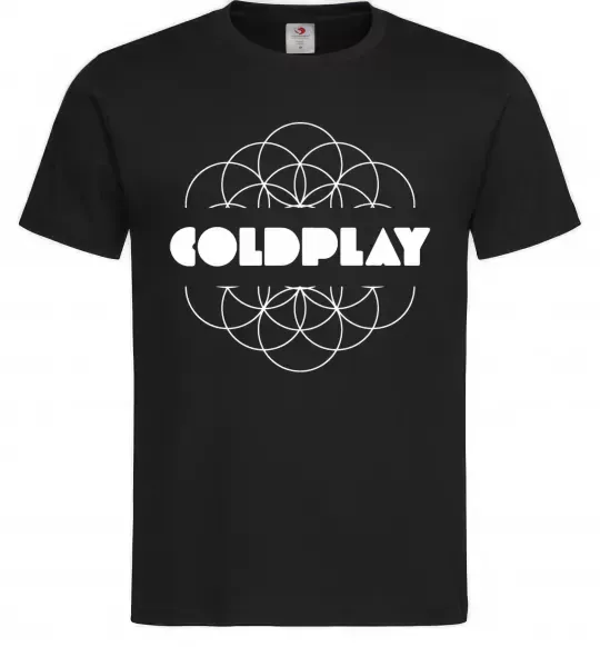 Мужская футболка Coldplay white logo Черный фото