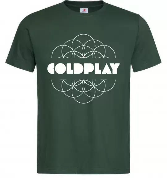 Мужская футболка Coldplay white logo Темно-зеленый фото