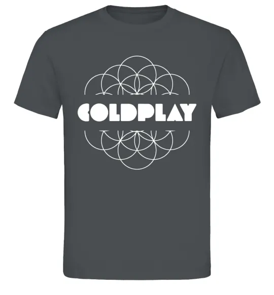 Мужская футболка Coldplay white logo Графит фото