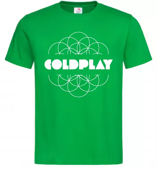 Мужская футболка Coldplay white logo Зеленый фото