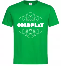 Мужская футболка Coldplay white logo Зеленый фото