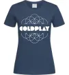 Жіноча футболка Coldplay white logo Темно-синій Жіноча футболка Coldplay white logo Темно-синій фото