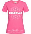 Женская футболка Coldplay white logo Ярко-розовый фото