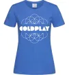 Жіноча футболка Coldplay white logo Яскраво-синій Жіноча футболка Coldplay white logo Яскраво-синій фото