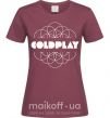 Жіноча футболка Coldplay white logo Бордовий фото