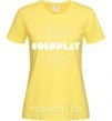 Женская футболка Coldplay white logo Лимонный фото