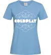 Жіноча футболка Coldplay white logo Блакитний Жіноча футболка Coldplay white logo Блакитний фото
