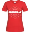 Жіноча футболка Coldplay white logo Червоний Жіноча футболка Coldplay white logo Червоний фото