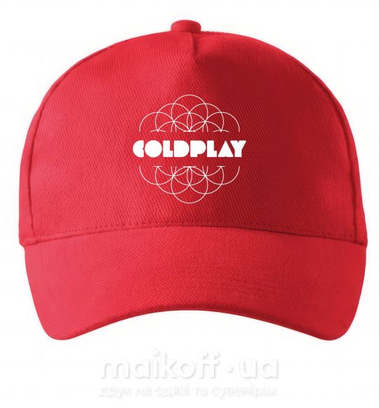 Кепка Coldplay white logo Красный фото