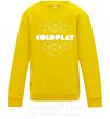 Детский Свитшот Coldplay white logo Солнечно желтый фото