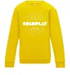 Дитячий світшот Coldplay white logo Сонячно жовтий фото